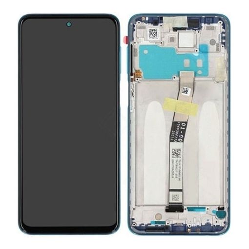 Γνήσια Οθόνη LCD με Μηχανισμό Αφής και Πλαίσιο για Xiaomi Redmi Note 9S  560003J6A100 (Service Pack) - Χρώμα: Aurora Blue