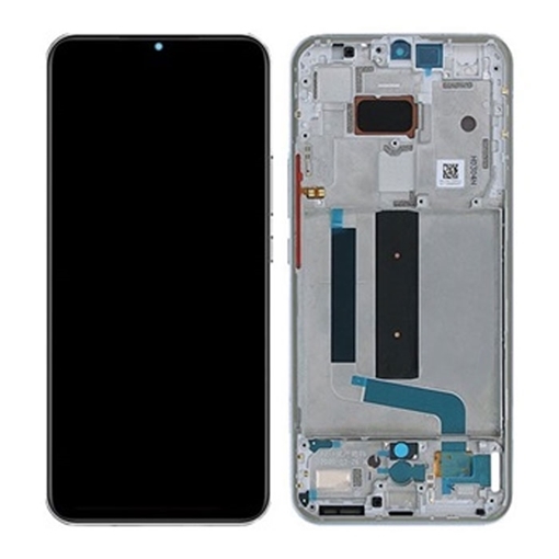 Γνήσια Οθόνη LCD με Μηχανισμό Αφής και Πλαίσιο για Xiaomi Mi 10 Lite  56000500J900 (Service Pack) - Χρώμα: Λευκό