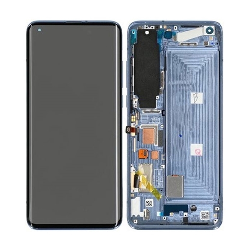 Picture of Display Unit with Frame for Xiaomi Mi 10 Pro 56000400J100 (Service Pack) - Color: Grey