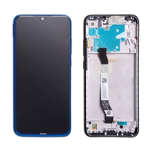 Γνήσια Οθόνη LCD με Μηχανισμό Αφής και Πλαίσιο για Xiaomi Redmi Note 8  5600030C3J00 (Service Pack) - Χρώμα: Μπλε