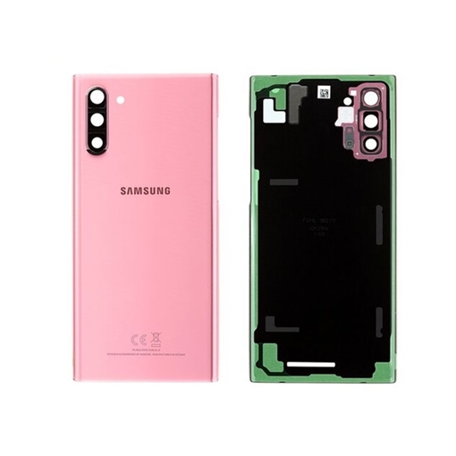 Γνήσιο Πίσω Καπάκι με Τζαμάκι Κάμερας για Samsung Galaxy Note 10 N970F (Service Pack) GH82-20528F - Χρώμα: Ροζ
