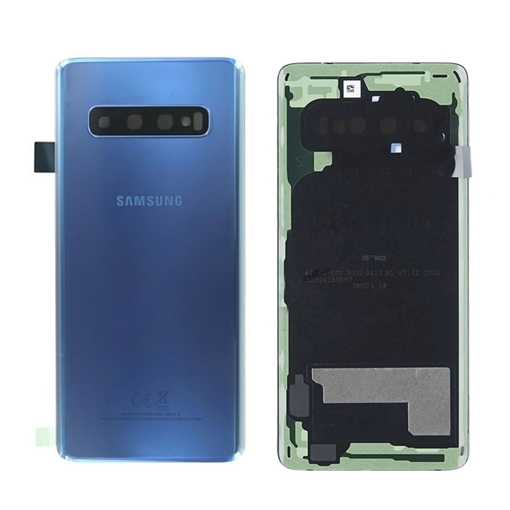 Picture of Γνήσιο Πίσω Καπάκι με Τζαμάκι Κάμερας για Samsung Galaxy S10 G973F GH82-18378C - Χρώμα: Μπλε