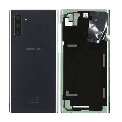 Γνήσιο Πίσω Καπάκι με Τζαμάκι Κάμερας για Samsung Galaxy Note 10 N970F GH82-20528A - Χρώμα: Μαύρο