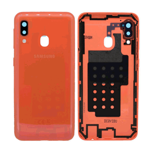 Picture of Original Back Cover with Camera Lens for Samsung Galaxy A20e A202F GH82-20125D - Color: Coral