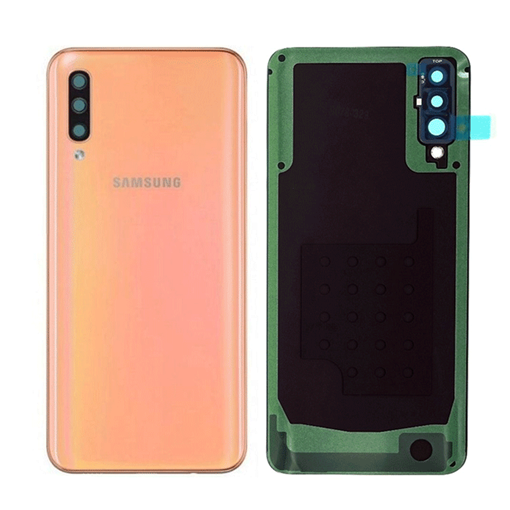 Γνήσιο Πίσω Καπάκι με Τζαμάκι Κάμερας για Samsung Galaxy A50 A505F GH82-19229D - Χρώμα: Κοραλί