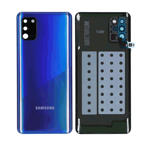 Γνήσιο Πίσω Καπάκι με Τζαμάκι Κάμερας για Samsung Galaxy A31 A315F GH82-22338D - Χρώμα: Μπλε