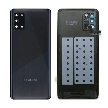 Εικόνα της Γνήσιο Πίσω Καπάκι με Τζαμάκι Κάμερας για Samsung Galaxy A31 A315F GH82-22338A - Χρώμα: Μαύρο
