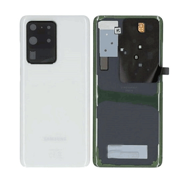 Εικόνα της Γνήσιο Πίσω Καπάκι με Τζαμάκι Κάμερας για Samsung Galaxy S20 Ultra G988F GH82-22217C - Χρώμα: Λευκό