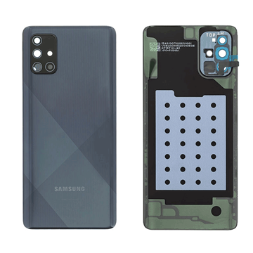 Picture of Original Back Cover with Camera Lens for Samsung Galaxy A71 A715F GH82-22112Α - Color: Black