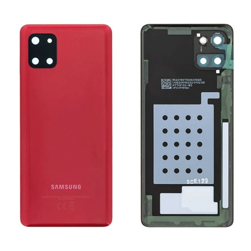 Γνήσιο Πίσω Καπάκι με Τζαμάκι Κάμερας για Samsung Galaxy Note 10 Lite N770F GH82-21972C - Χρώμα: Κόκκινο