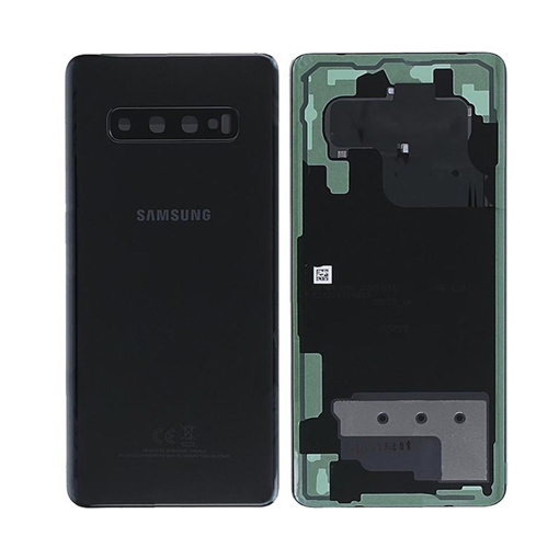 Γνήσιο Πίσω Καπάκι με Τζαμάκι Κάμερας για Samsung Galaxy S10 G973F GH82-18378A - Χρώμα: Μαύρο