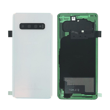 Picture of Genuine Back Cover with Camera Lens for  Samsung Galaxy S10 G973F GH82-18378F - Colour: White