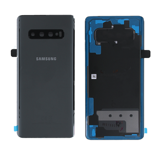 Γνήσιο Πίσω Καπάκι με Τζαμάκι Κάμερας για Samsung Galaxy S10 Plus G975F GH82-18867A - Χρώμα: Ceramic Black