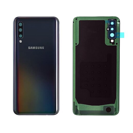 Γνήσιο Πίσω Καπάκι με Τζαμάκι Κάμερας για Samsung Galaxy A50 A505F GH82-19229A - Χρώμα: Μαύρο