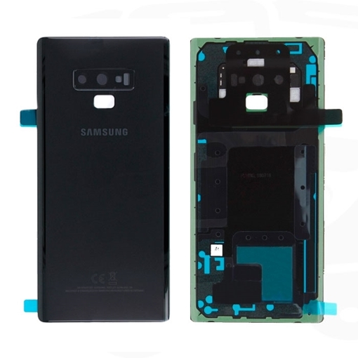 Γνήσιο Πίσω Καπάκι με Τζαμάκι Κάμερας για Samsung Galaxy Note 9 N960F GH82-16920A - Χρώμα: Μαύρο