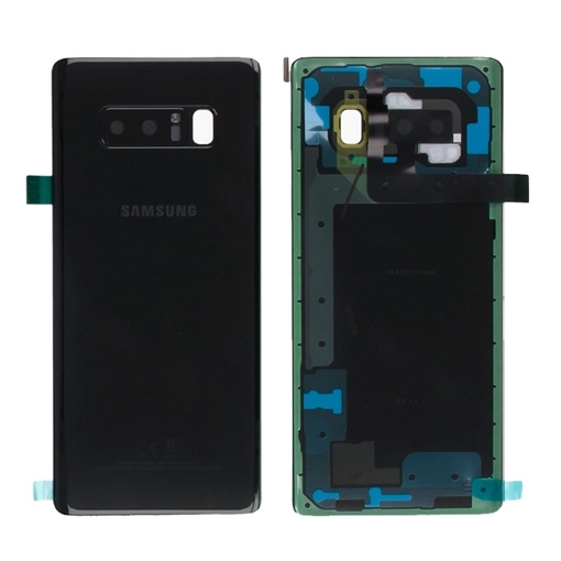 Γνήσιο Πίσω Καπάκι με Τζαμάκι Κάμερας για Samsung Galaxy Note 8 N950F GH82-14979Α - Χρώμα: Μαύρο