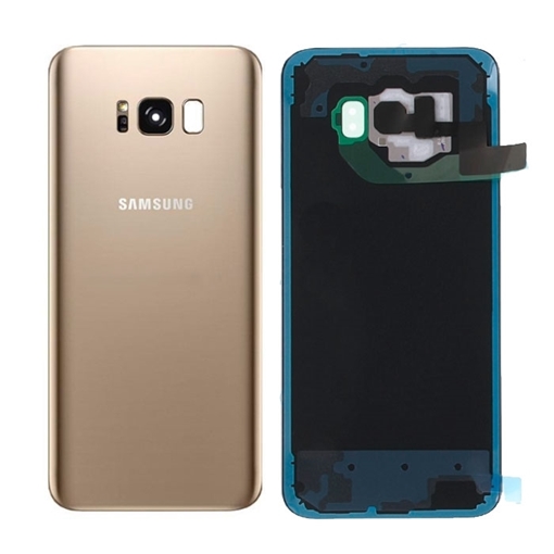 Γνήσιο Πίσω Καπάκι με Τζαμάκι Κάμερας για Samsung Galaxy S8 Plus G955F GH82-14015F - Χρώμα: Χρυσό