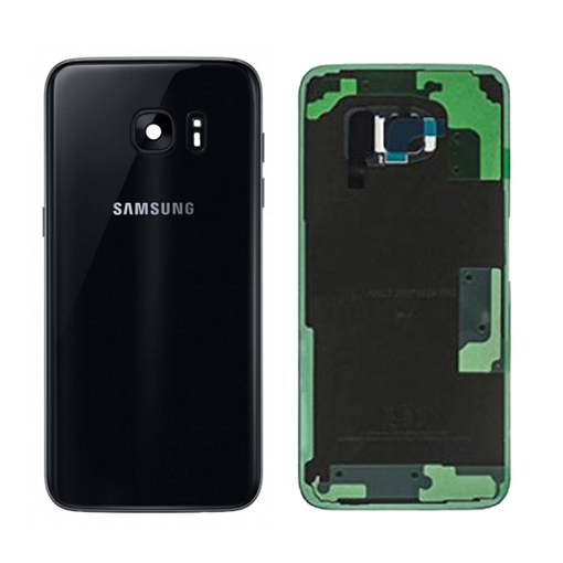 Γνήσιο Πίσω Καπάκι με Τζαμάκι Κάμερας για Samsung Galaxy S7 Edge G935F GH82-11346A - Χρώμα: Μαύρο