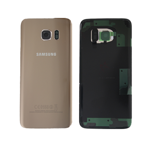 Γνήσιο Πίσω Καπάκι με Τζαμάκι Κάμερας για Samsung Galaxy S7 Edge G935F GH82-11346C - Χρώμα: Χρυσό