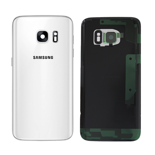 Γνήσιο Πίσω Καπάκι με Τζαμάκι Κάμερας για Samsung Galaxy S7 G930F GH82-11384D - Χρώμα: Λευκό