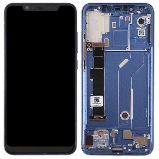 Picture of Display Unit with Frame for Xiaomi Mi 8 (Service Pack) 561010006033 - Color: Blue