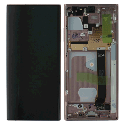 Γνήσια Οθόνη LCD με Μηχανισμό Αφής και Πλαίσιο για Samsung Galaxy Note 20 Ultra 5G/4G N986B GH82-23597D - Χρώμα: Bronze