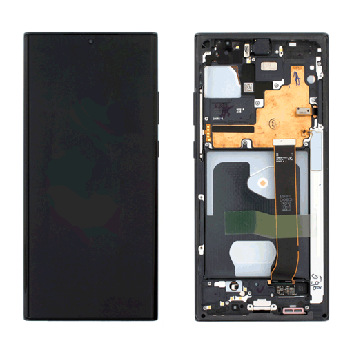 Γνήσια Οθόνη LCD με Μηχανισμό Αφής και Πλαίσιο για Samsung Galaxy Note 20 Ultra 5G/4G N986B GH82-23596A - Χρώμα: Μαύρο