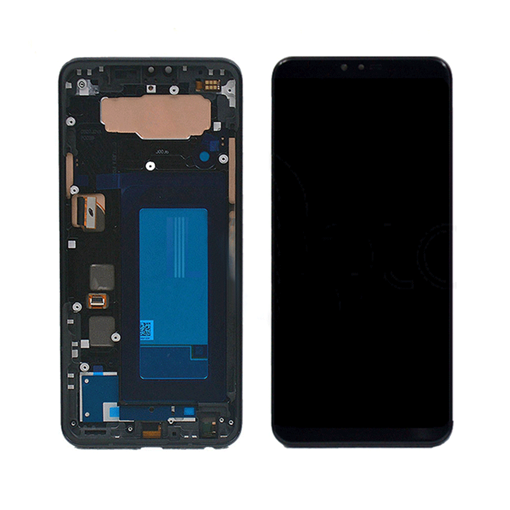 Οθόνη LCD με Μηχανισμό Αφής και Πλαίσιο για LG V40 ThinQ V405 - Χρώμα: Μαύρο