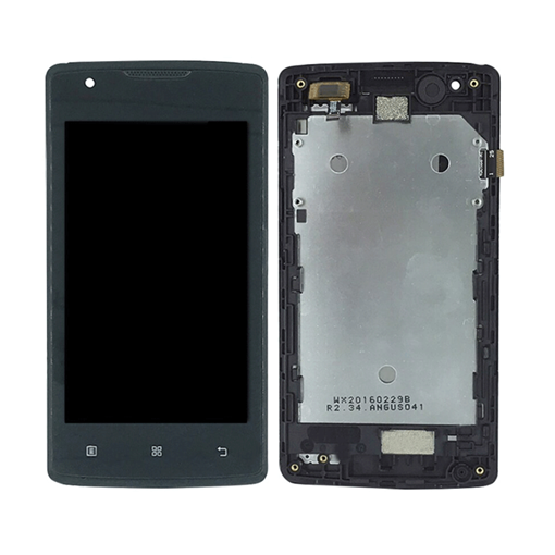 Οθόνη LCD με Μηχανισμό Αφής και Πλαίσιο για Lenovo A1000 - Χρώμα: Μαύρο
