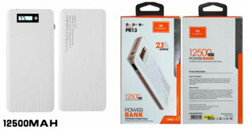 Power Bank Earldom ET-PB13 Φορητός Φορτιστής 12500mAh - Χρώμα: Λευκό