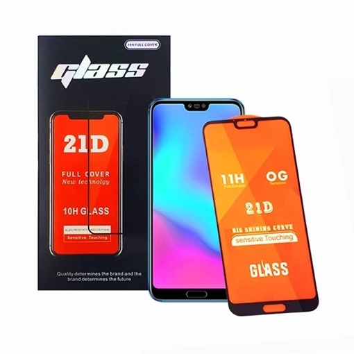Picture of "Screen Protector 21D Full Face Tempered Glass for Samsung Galaxy M31 - Color: Black 