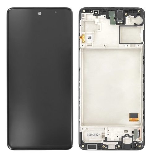 Γνήσια Οθόνη LCD με Μηχανισμό Αφής και Πλαίσιο για Samsung Galaxy M31S M317F GH82-23774A - Χρώμα: Black
