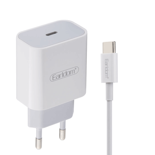 Picture of Earldom ES-EU4 Charger USB With Cable Type-C - Color: White