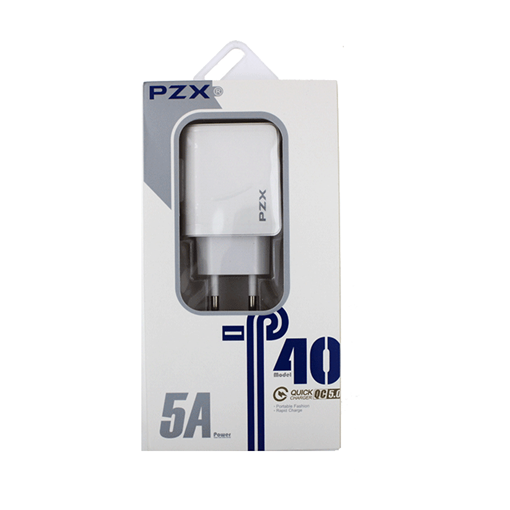 PZX P40 Φορτιστής Ταξιδιού USΒ 5.A / Q.C 5.0