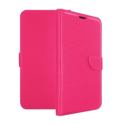Θήκη Βιβλίο Stand Leather Wallet with Clip για Alcatel Idol X - Χρώμα: Ροζ