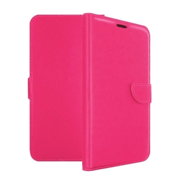 Picture of Book Case Stand Leather Wallet with Clip for Samsung A530F Galaxy A8 2018 - Color: Pink