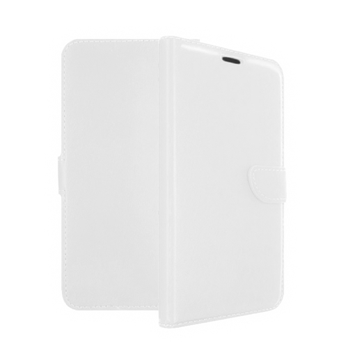 Θήκη Βιβλίο Stand Leather Wallet with Clip για Alcatel Idol X - Χρώμα: Λευκό