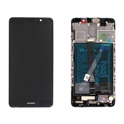 Γνήσια Οθόνη LCD με Μηχανισμό Αφής και Πλαίσιο και Μπαταρία για Huawei Mate 9 (Service Pack) 02351BDD - Χρώμα: Μαύρο