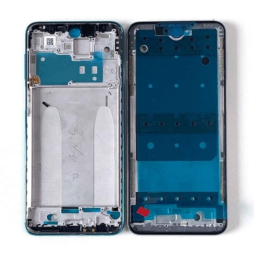 Μπροστινό Πλαίσιο Οθόνης LCD Front Frame για Xiaomi Redmi Note 9S - Χρώμα: Μπλε