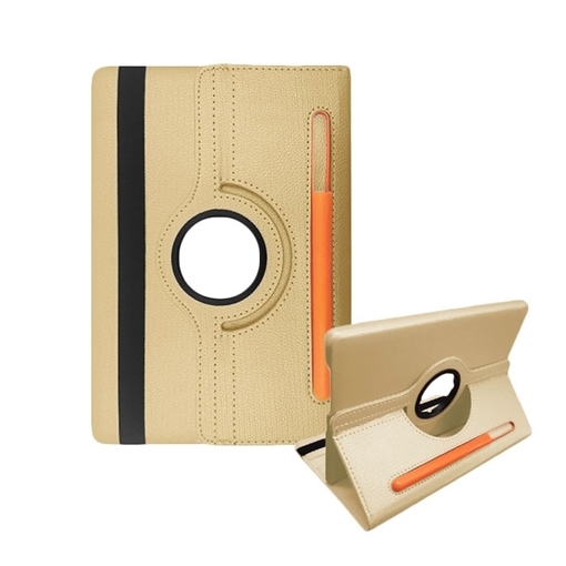 Picture of Case Rotating 360 Stand with pencil for Samsung Galaxy T3 10'' - Color:Gold