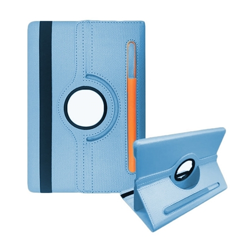 Picture of Case Rotating 360 Stand with Pencil Case for Samsung Galaxy T515 - Color: Sky Blue