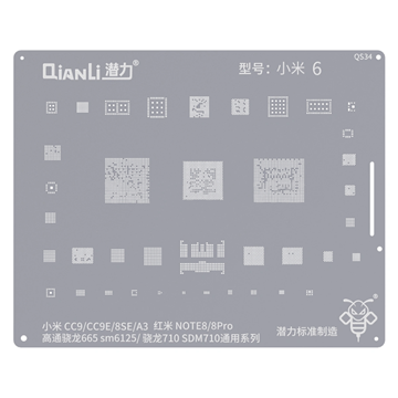 Εικόνα της Qianli QS34 Stencil για Xiaomi Mi 8SE / A3 / Redmi Note 8 / Note 8 Pro