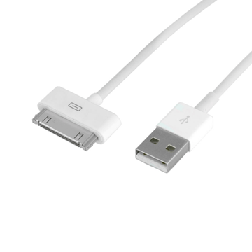 Picture of Cable Lightning Data 30pin to USB 1mm - Color: White