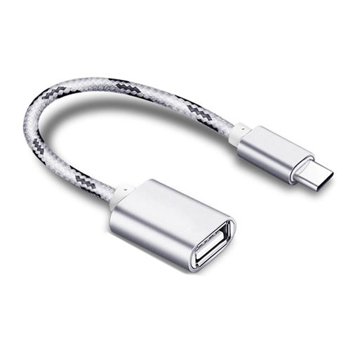 OTG Cable Type-C σε Θύρα USB Καλώδιο - Χρώμα: Ασημί