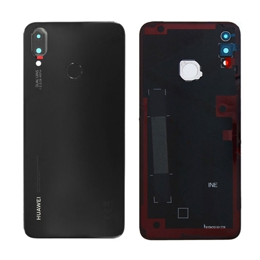 Γνήσιο Πίσω Καπάκι με Δακτυλικό Αποτύπωμα και Τζαμάκι Κάμερας για Huawei P Smart Plus 02352CAH - Χρώμα: Μαύρο