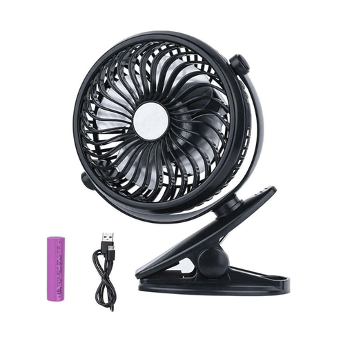 Andowl JC-01 Ανεμηστηρας με Clip / Mini Splint Fan - Χρώμα: Mαύρο