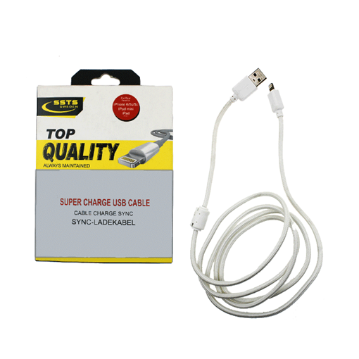 SSTS Sweden Καλώδιο Φόρτισης Lightning to USB / Charge Sync Cable 1μ  - Χρώμα: Λευκό