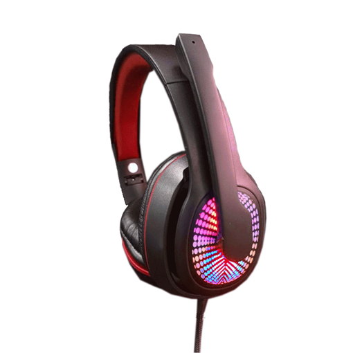 Konigsaigg K1 Pro Gaming Ακουστικά Υπολογιστή RGB LED / PC Gaming Headset - Χρώμα: Μαύρο-Κόκκινο