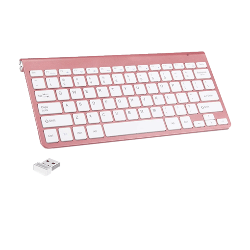 Πληκτρολόγιο / Mini Keyboard Bluetooth - Χρώμα: Ροζ - Χρύσο