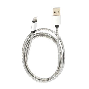 Picture of Charging Cable Lightning με Ενισχυμένο Μεταλλικό Υλικό 1m - Color: Silver